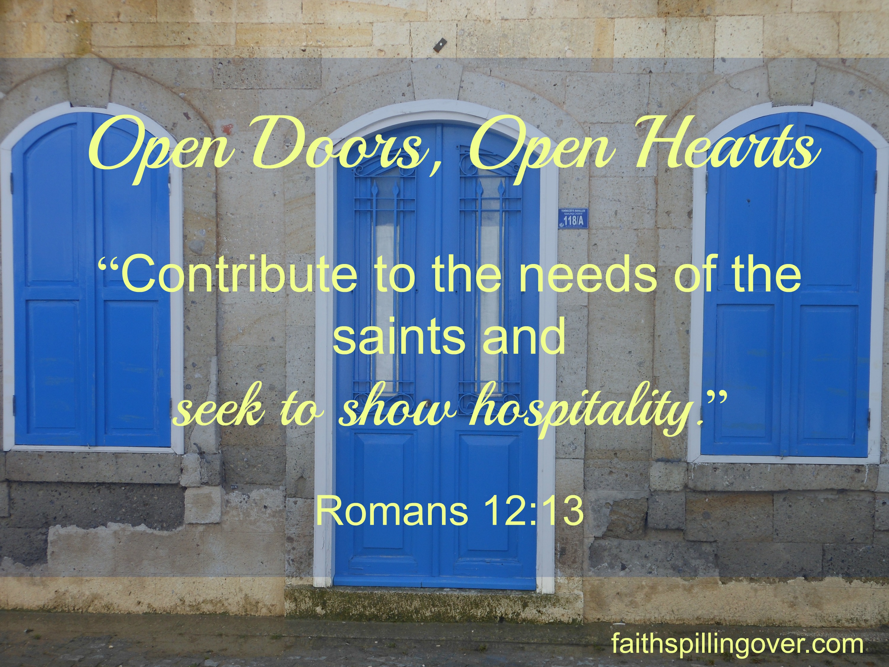 Open doors, open hearts