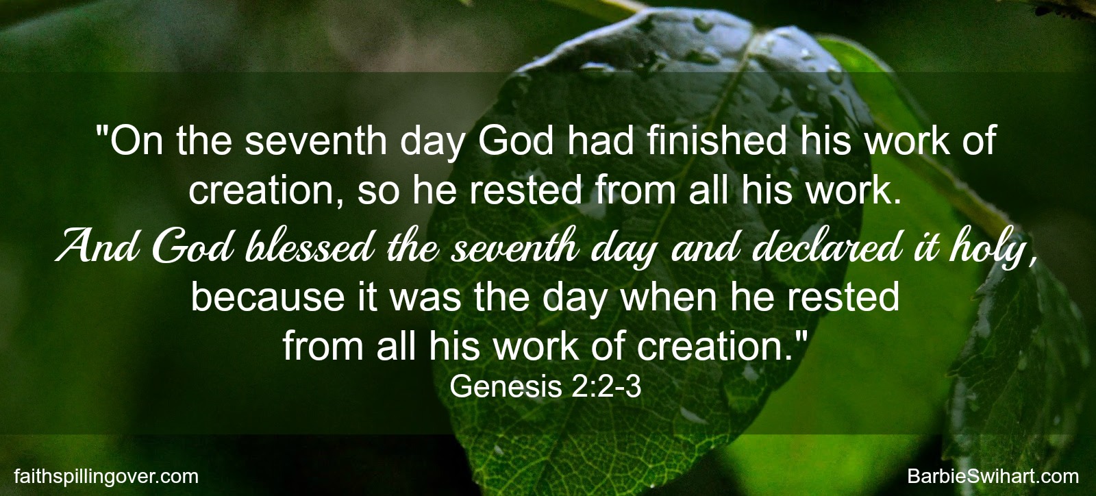 sabbath scripture Genesis