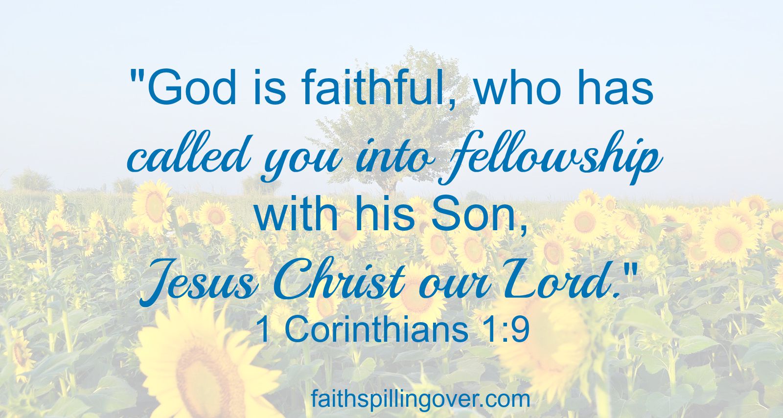 1 Corinthians 1 9 fellowship scripture