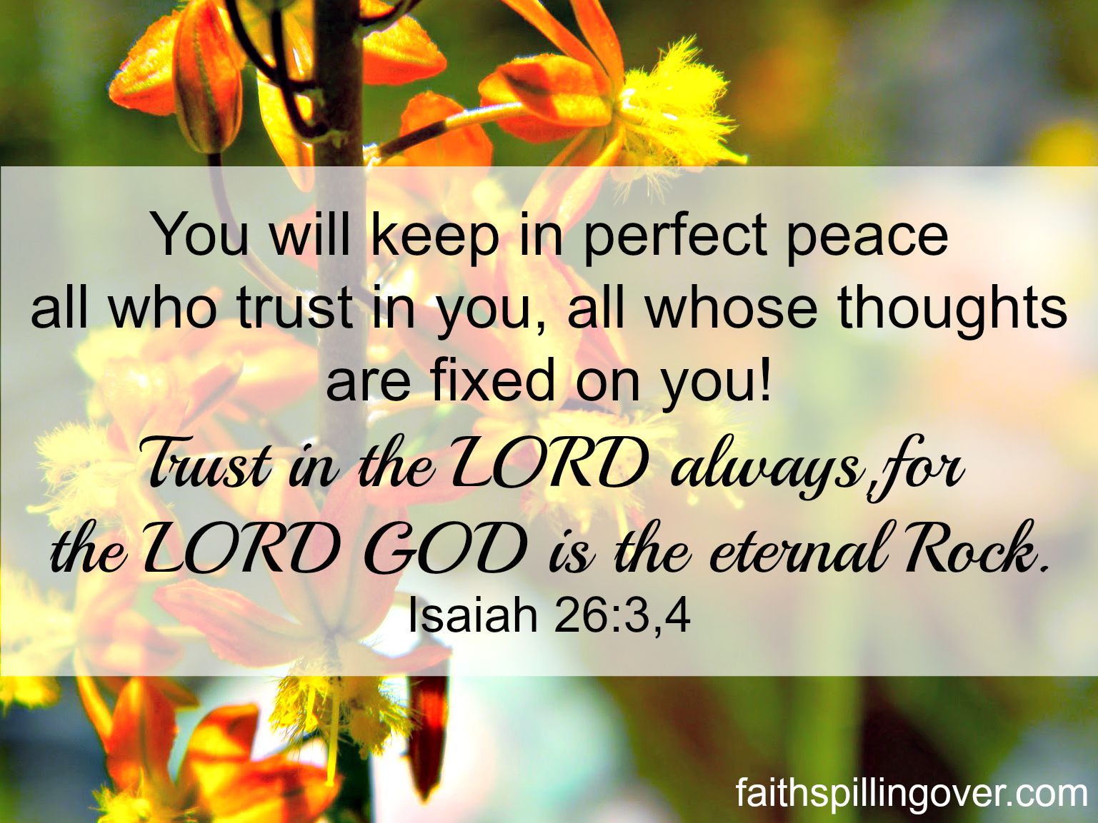 Bible Verse I Will Keep You In Perfect Peace