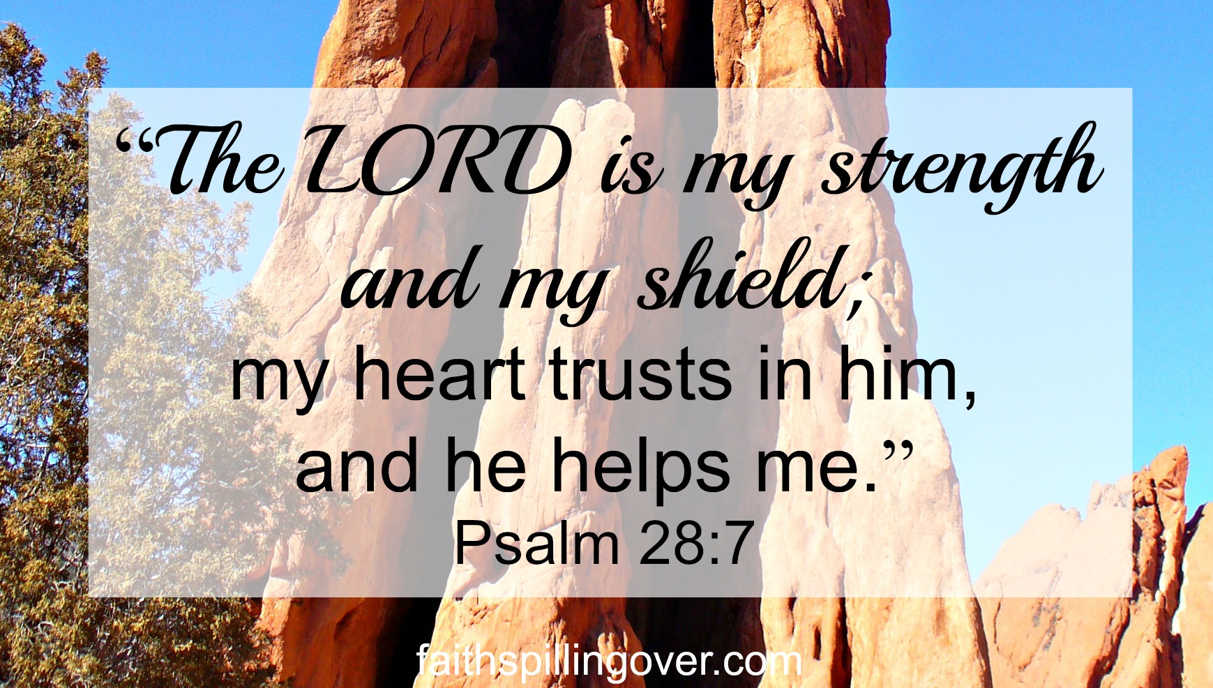 The Lord is my strength text