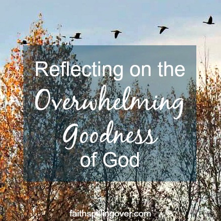 Reflecting on the overwhelming goodness of God
