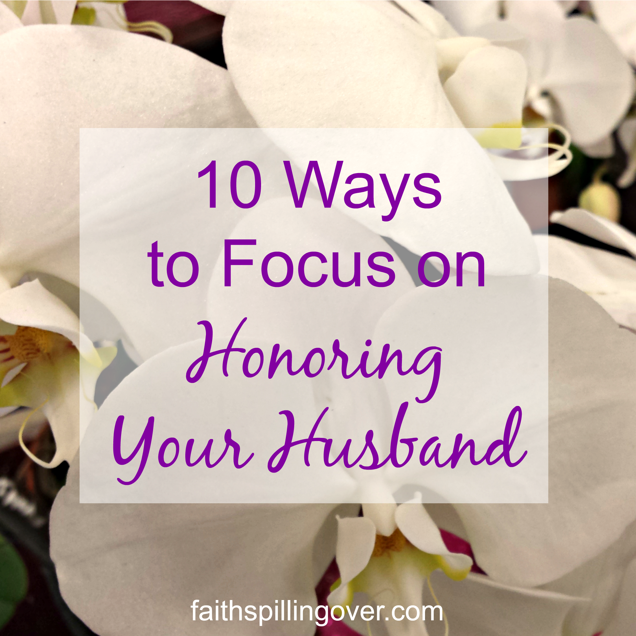 As we take our focus off of ourselves in order to do a better job of honoring our husbands, we reap the rewards of a better relationship.