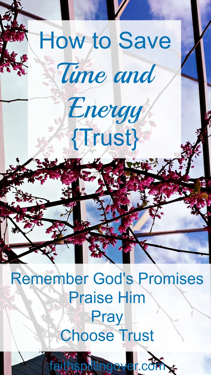 We waste time and spin our wheels when we worry. By making small daily choices to draw near to God with our worries, we can learn to trust. 4 Steps to saving spiritual energy.