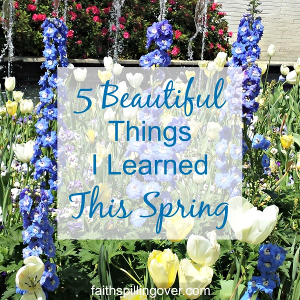 Each day is a 24 hour gift with opportunities to learn and grow. I’m celebrating spring by sharing five things I’m learning make life happier.