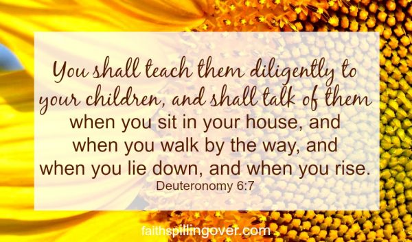If you want to pass on your faith to your children. Scripture 2