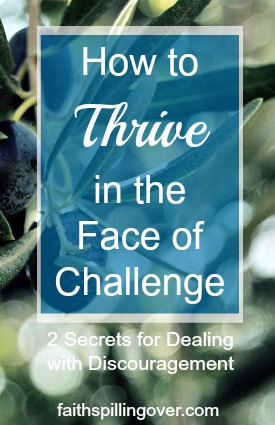 We can learn to thrive in the face of challenge. Discouragement and disappointment are part of life, but these 2 secrets set us up to thrive no matter what.