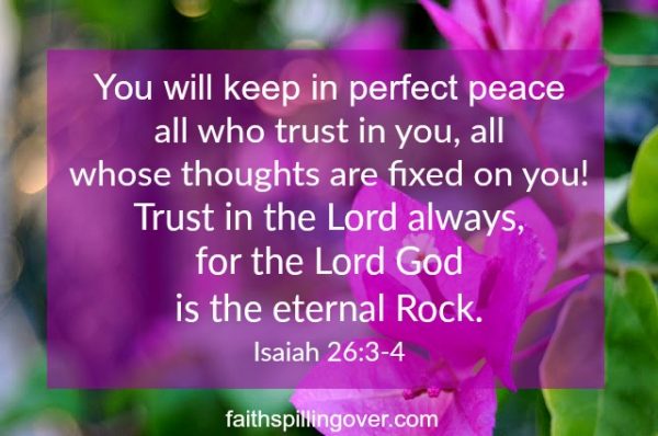 We can stop worry and choose trust with these 4 steps. When our thoughts rush down the track of fear and doubt, we can stop and choose to trust God instead.