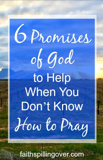Need help for your prayer life? Try these 6 Promises to build your faith. Because God's promises give us fresh words to pray when we're fresh out of faith. 