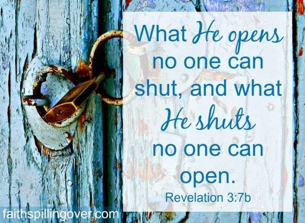 When God closes doors, it's hard to trust Him. Here's 1 truth to help you take heart and 2 things you can do while you wait for Him to open another door.