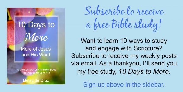 Subscribe to faithspillingover.com to receive a free Bible study guide.