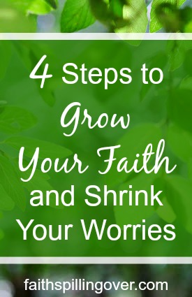 Do you struggle with worry? 4 steps will help you grow your faith and shrink your worries. When we focus on God's power and love, our perspective changes.