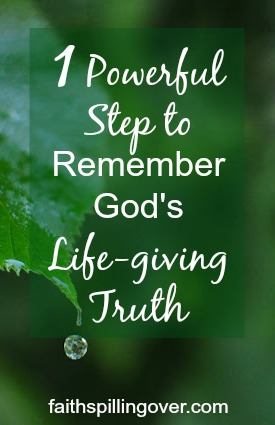 Do you ever read the Bible and then forget what you read by the time you need it later? One simple, yet powerful practice can help you remember truth.