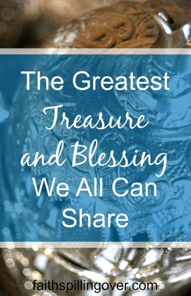 Jesus Christ is our greatest treasure. Let’s celebrate Advent by sharing Him and His blessings with others. God has blessed us, so we can be a blessing.