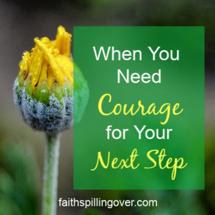 Has God called you to something that scares you? He wants to give you fresh courage for your next step.