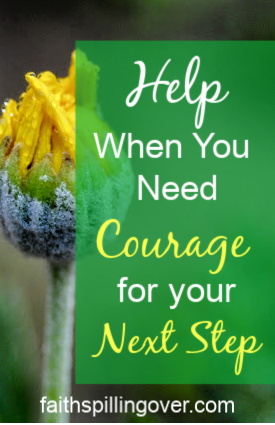 Has God called you to something that scares you? He wants to give you fresh courage for your next step.