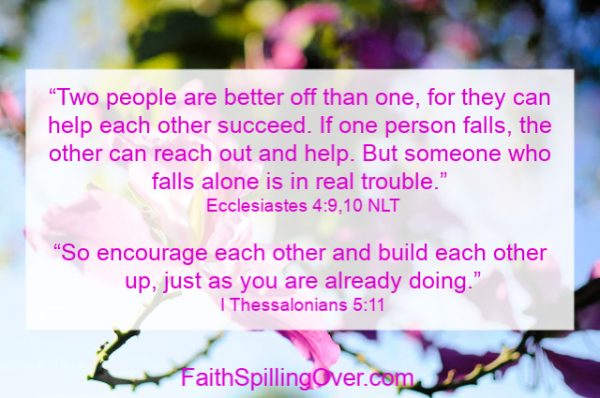 Faith Sisters encourage our spiritual growth. We need them, but obstacles can leave us feeling alone. 5 Ways to Find Faith Sisters. {Plus free Bible study!} #fellowship #christianwomen #Biblestudy