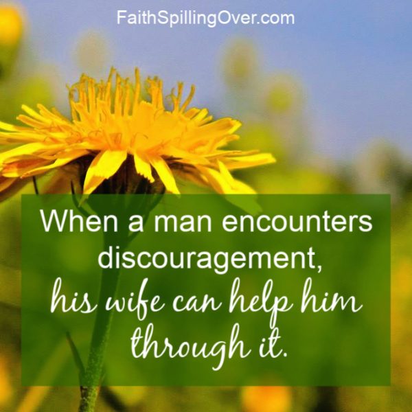 Is your man facing discouragement? These 6 practical tips will show you how to help him through hard times. God can use you to encourage your husband. #marriage #encouragement #marriagetips