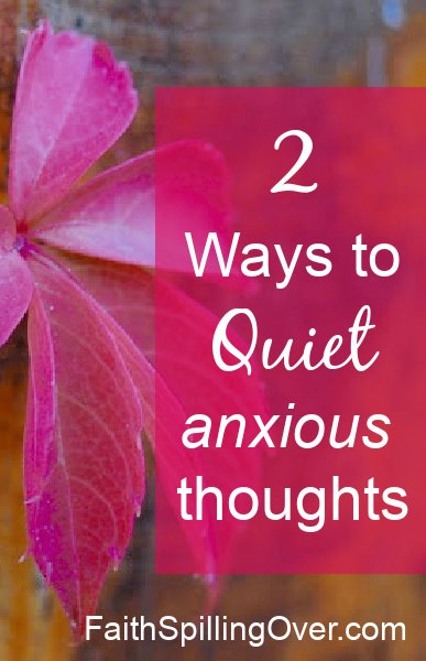 Are anxious thoughts crowding peace out of your mind and heart? Here are 2 ways to find quiet for your soul.