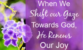 When you're discouraged, it can help to shift your perspective towards God. Looking beyond our problems to see the presence of God renews our #hope and #joy. #encouragement