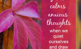 Are anxious thoughts crowding peace out of your mind and heart? Here are 2 ways to find quiet for your soul.